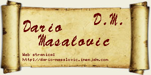 Dario Masalović vizit kartica